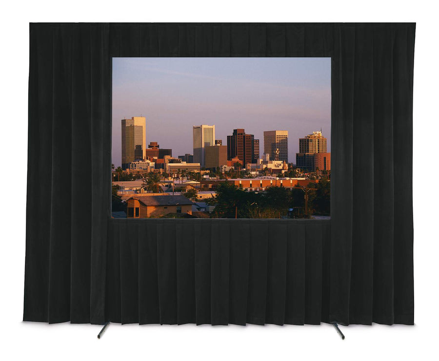 Da-Lite Heavy Duty Fast-Fold Deluxe and Truss Drapery Presentation Kit, 120" x 216" Gray Drapes - HD Dlx