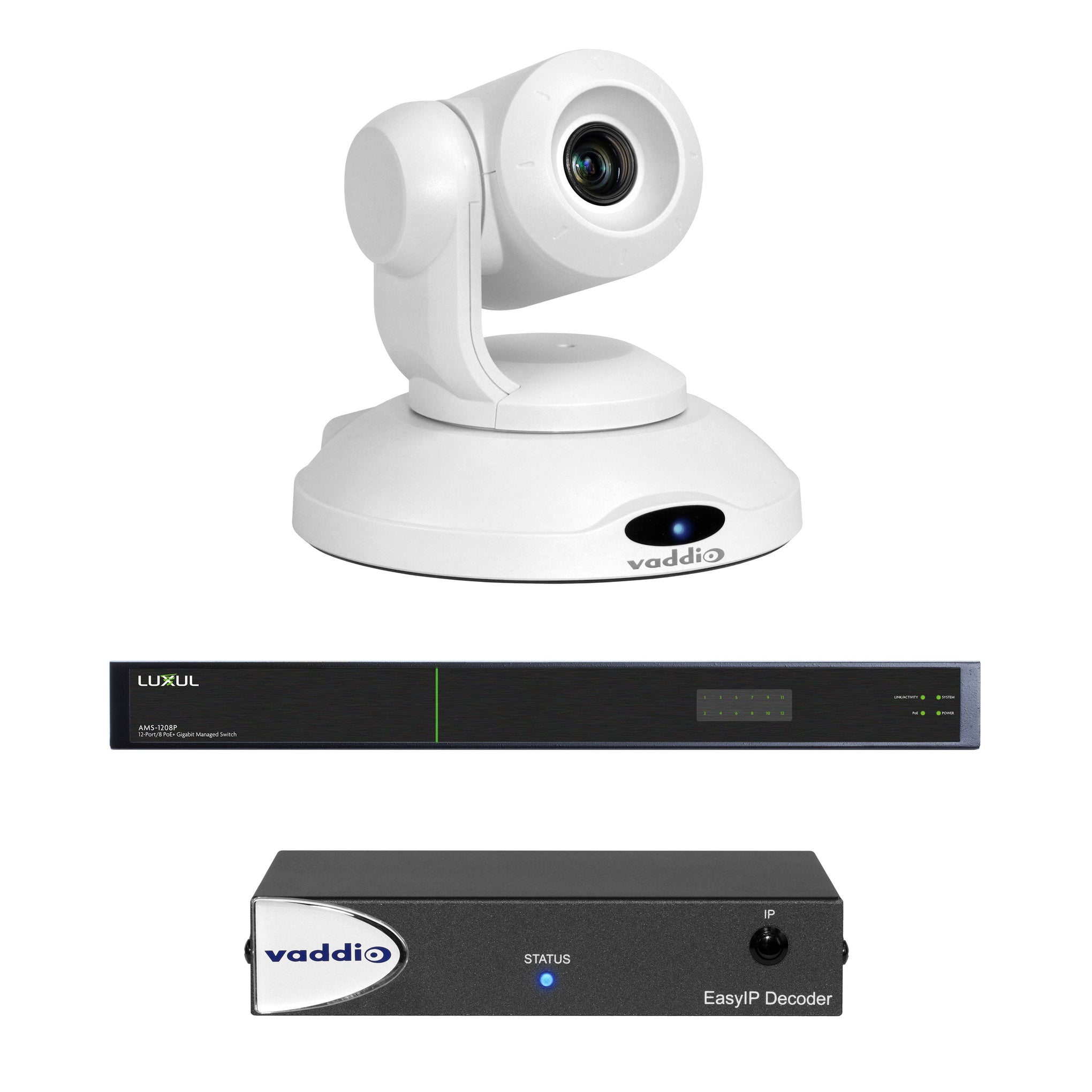 999-30201-000W - Vaddio - EasyIP 10 Base Kit with Professional IP PTZ Camera