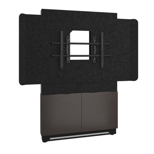 FM-DS-4875FW-BA3B - Middle Atlantic - Forum FloortoWall Mounted 48 2Bay Display Stand for 1 56 to 65 Display Dark Finish