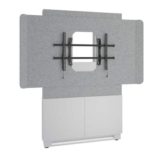 FM-DS-4875FW-CD8W - Middle Atlantic - Forum FloortoWall Mounted 48 2Bay Display Stand for 1 66 to 75 Display Light Finish