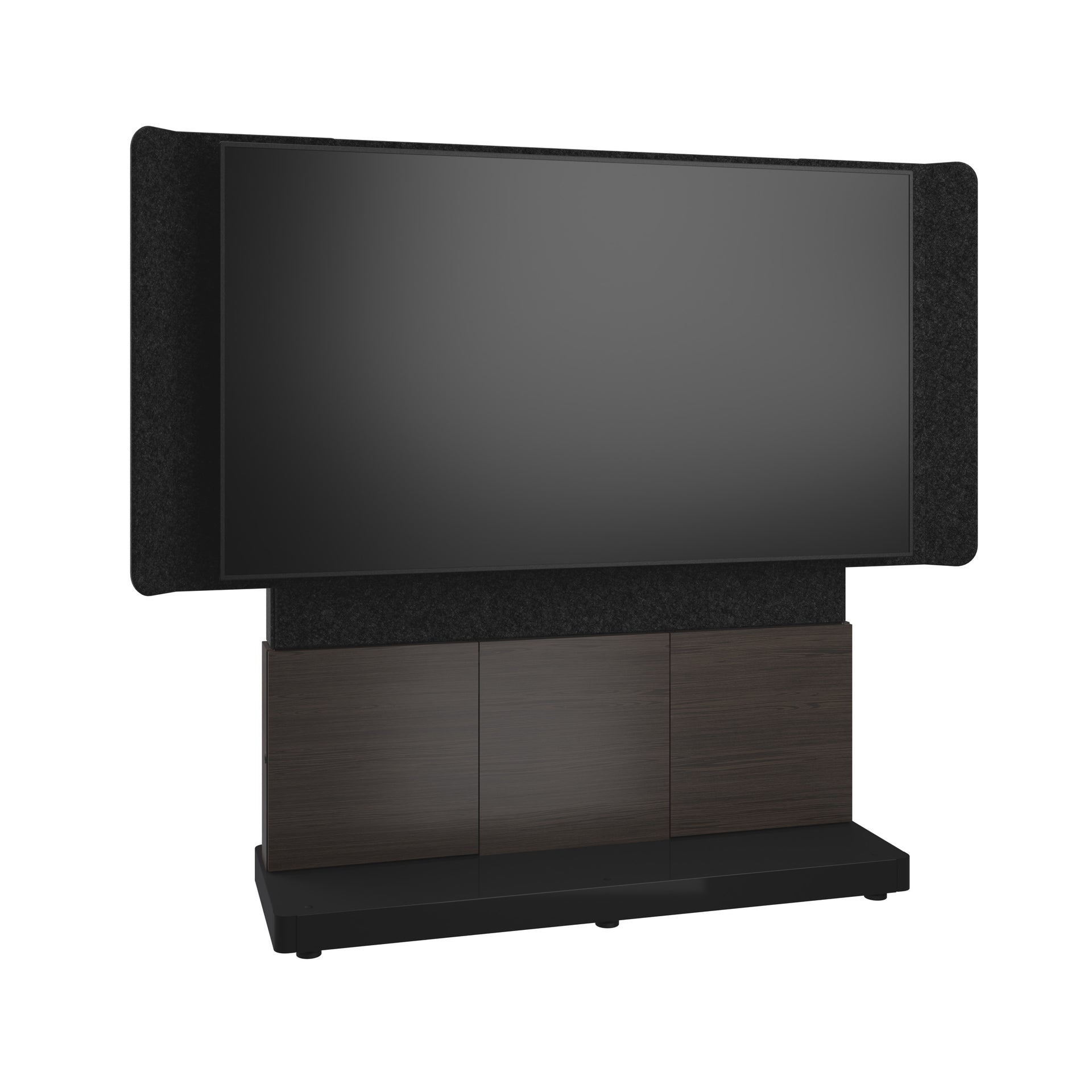 FM-DS-6675FS-DA3B - Middle Atlantic - Forum FreeStanding 66 3 Bay Display Stand for 1 70 to 75 Display Dark Finish
