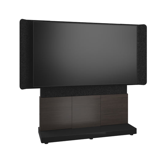 FM-DS-6675FS-DA3B - Middle Atlantic - Forum FreeStanding 66 3 Bay Display Stand for 1 70 to 75 Display Dark Finish