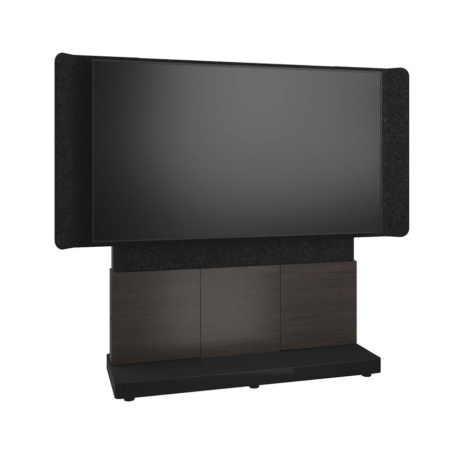 Forum™ Free-Standing 66" (3 Bay) Display Stand for (1) 70" to 75" Display, Dark Colorway