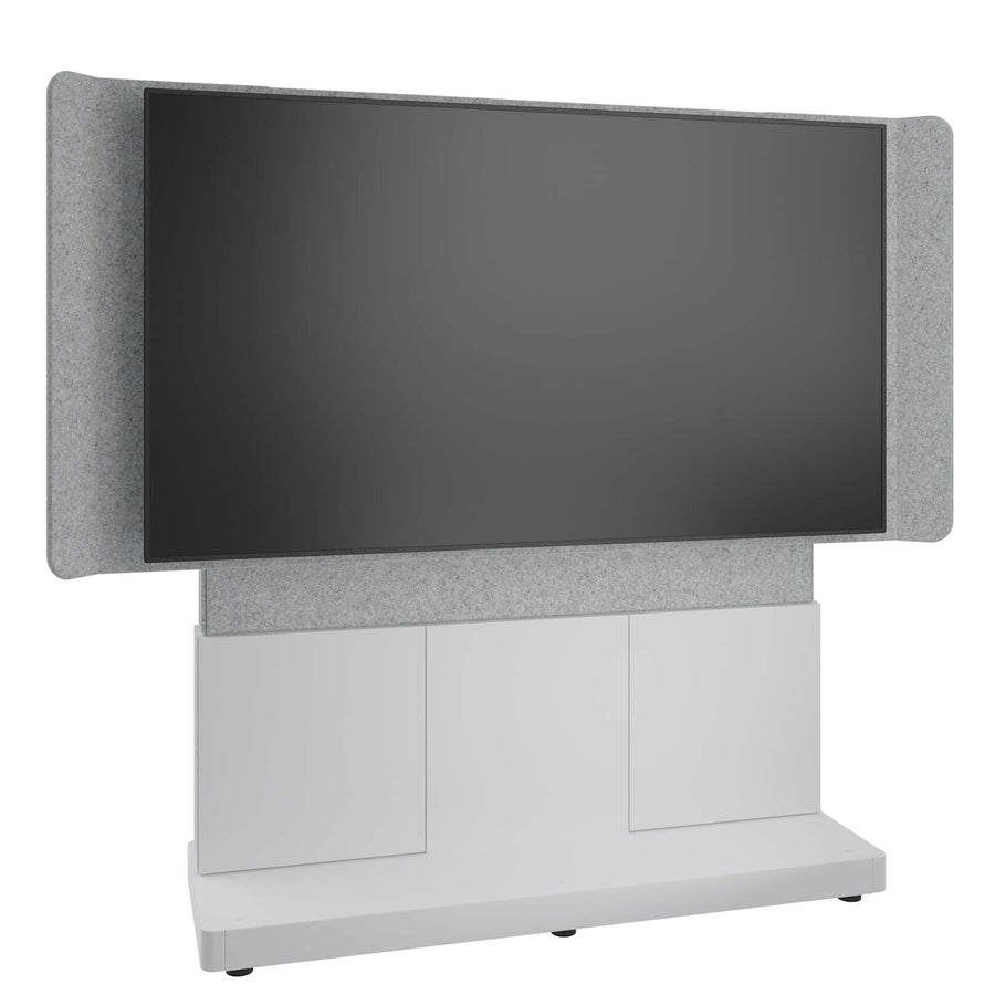 Forum™ Free-Standing 66" (3 Bay) Display Stand for (1) 70" to 75" Display, Light Colorway