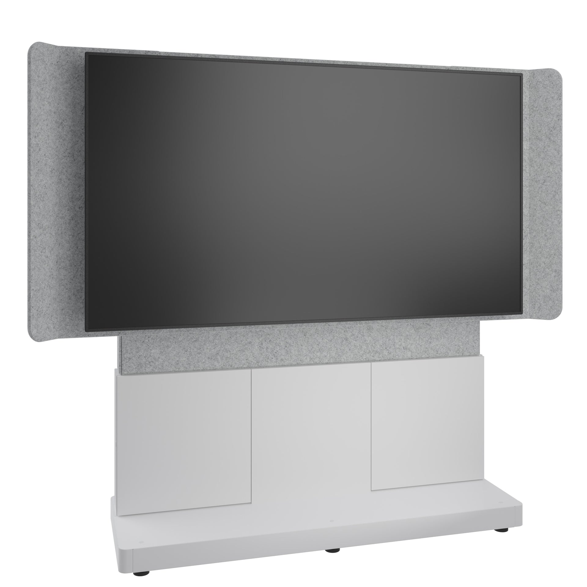 FM-DS-6675FS-FD8W - Middle Atlantic - Forum FreeStanding 66 3 Bay Display Stand for 1 86 to 100 Display Light Finish