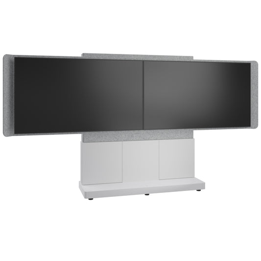 FM-DS-6675FS-GD8W - Middle Atlantic - Forum FreeStanding 66 3 Bay Display Stand for 2 50 to 55 Display Light Finish
