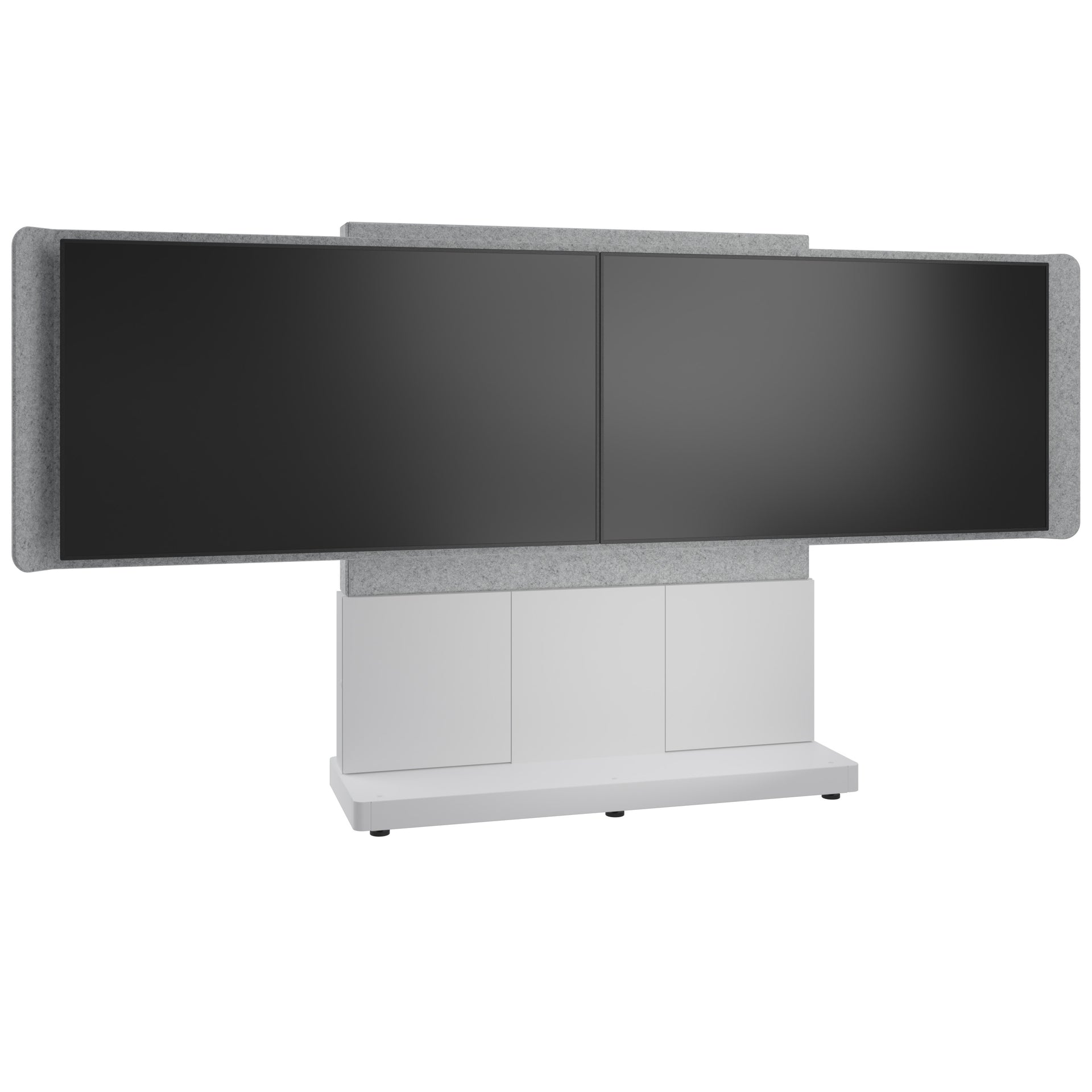 FM-DS-6675FS-HD8W - Middle Atlantic - Forum FreeStanding 66 3 Bay Display Stand for 2 56 to 65 Display Light Finish