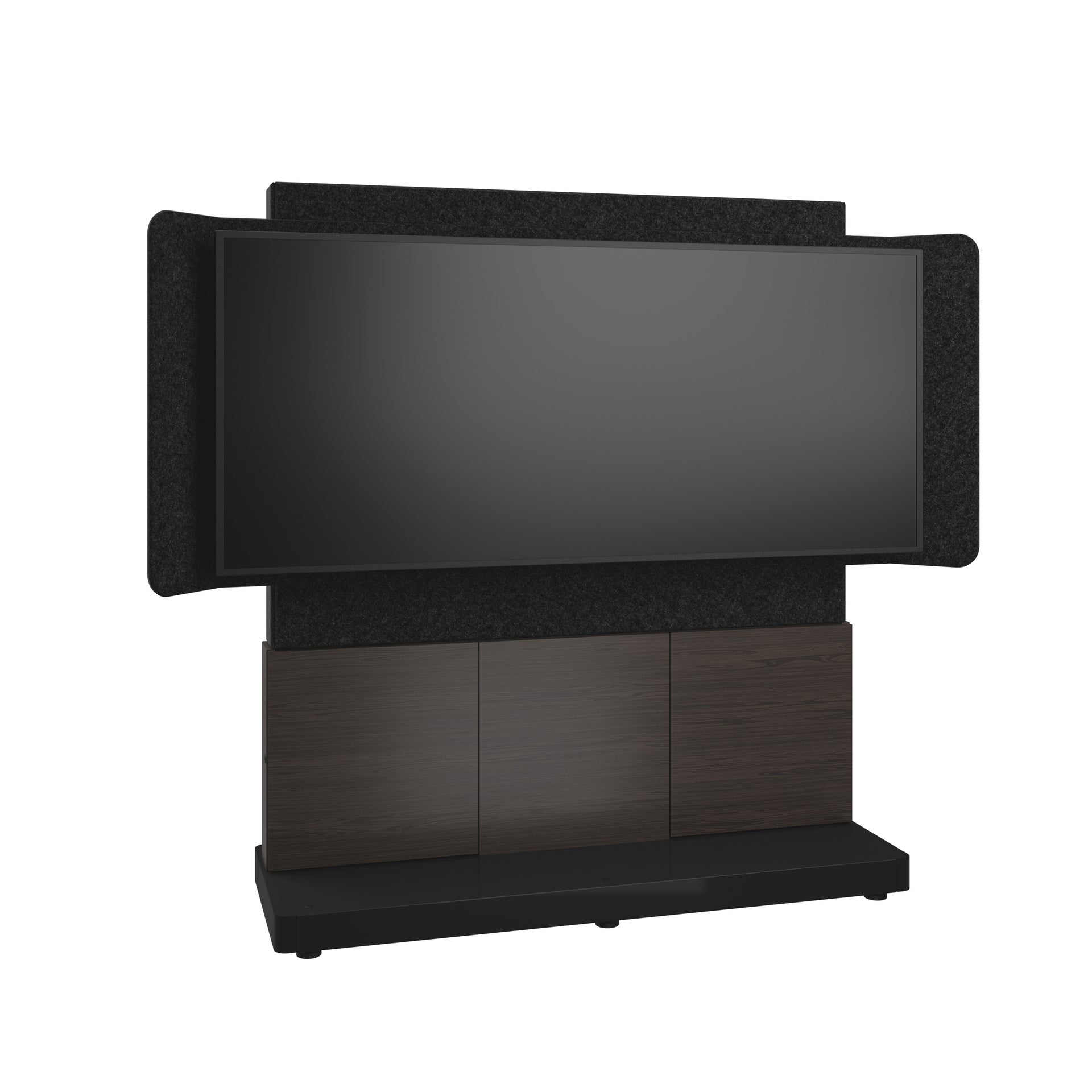 FM-DS-6675FS-KA3B - Middle Atlantic - Forum FreeStanding 66 3 Bay Display Stand for 1 81 219 UltraWide Display Dark Finish
