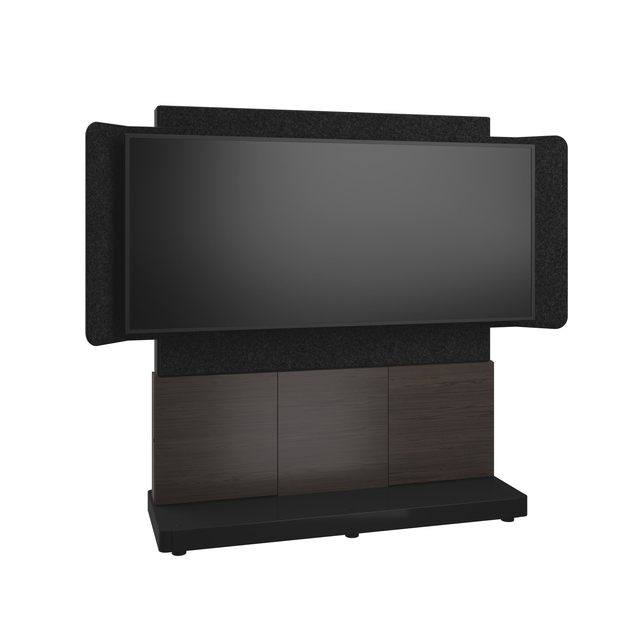 FM-DS-6675FS-KA3B - Middle Atlantic - Forum FreeStanding 66 3 Bay Display Stand for 1 81 219 UltraWide Display Dark Finish