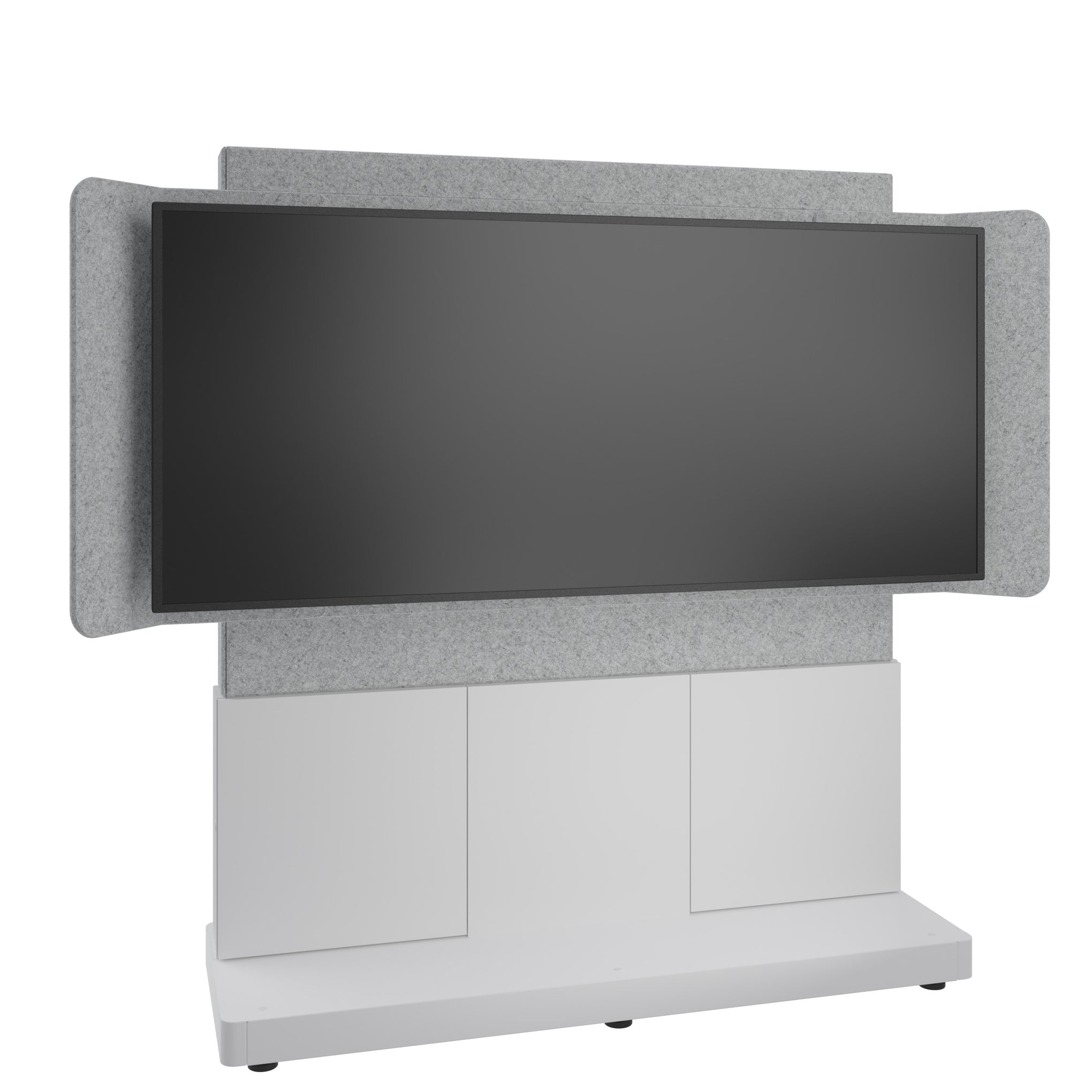 FM-DS-6675FS-KD8W - Middle Atlantic - Forum FreeStanding 66 3 Bay Display Stand for 1 81 219 UltraWide Display Light Finish