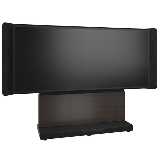 FM-DS-6675FS-LA3B - Middle Atlantic - Forum FreeStanding 66 3 Bay Display Stand for 1 105 219 UltraWide Display Dark Finish