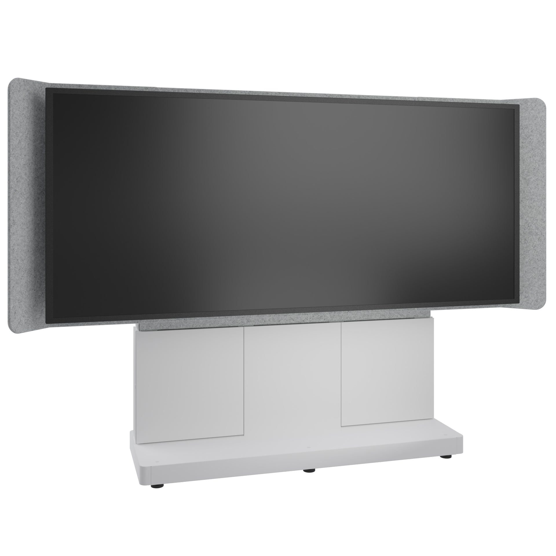 FM-DS-6675FS-LD8W - Middle Atlantic - Forum FreeStanding 66 3 Bay Display Stand for 1 105 219 UltraWide Display Light Finish