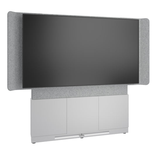 FM-DS-6675FW-DD8W - Middle Atlantic - Forum FloortoWall Mounted 66 3 Bay Display Stand for 1 70 to 75 Display Light Finish
