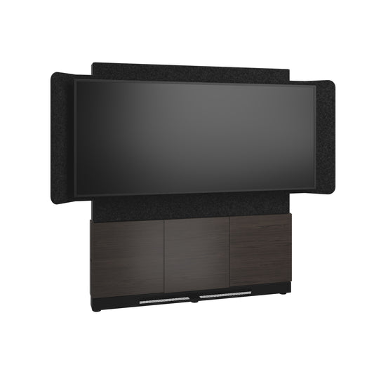 FM-DS-6675FW-KA3B - Middle Atlantic - Forum FloortoWall Mounted 66 3 Bay Display Stand for 1 81 219 UltraWide Display Dark Finish