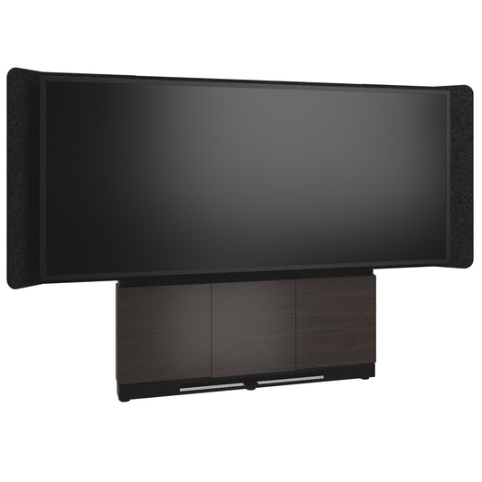 FM-DS-6675FW-LA3B - Middle Atlantic - Forum FloortoWall Mounted 66 3 Bay Display Stand for 1 105 219 UltraWide Display Dark Finish