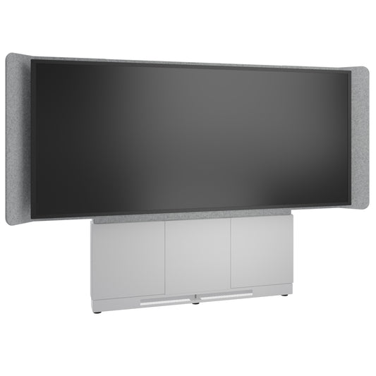 FM-DS-6675FW-LD8W - Middle Atlantic - Forum FloortoWall Mounted 66 3 Bay Display Stand for 1 105 219 UltraWide Display Light Finish