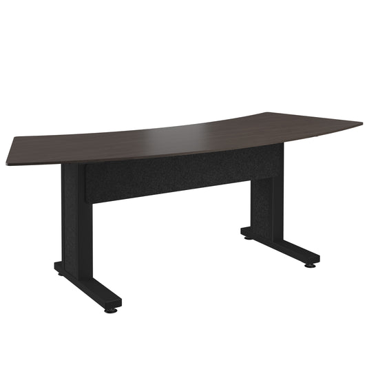 FM-TAR-0883430-A3B - Middle Atlantic - Forum Arc Table for 3 People 30 Seated Height Asian Night Table Top with Dark Table Base
