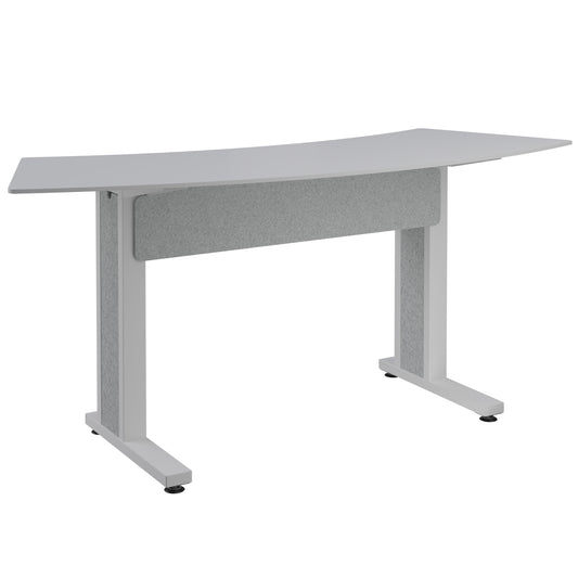 FM-TAR-0883438-D8W - Middle Atlantic - Forum Arc Table for 3 People 38 Counter Height Designer White Table Top with Light Table Base