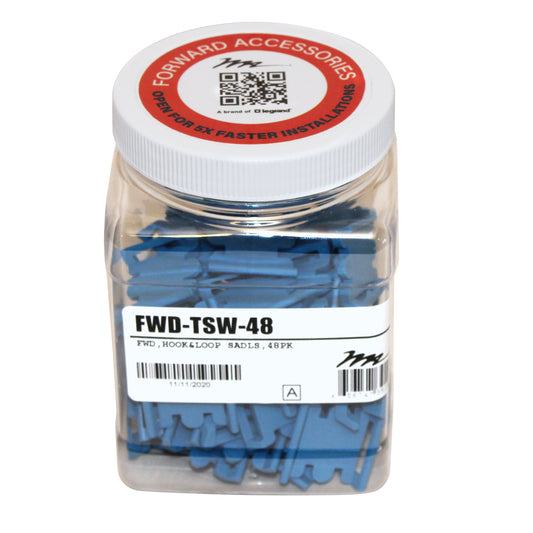 FWD-TSW-48 - Middle Atlantic - Forward Hook Loop Tie Saddles 48 Pieces