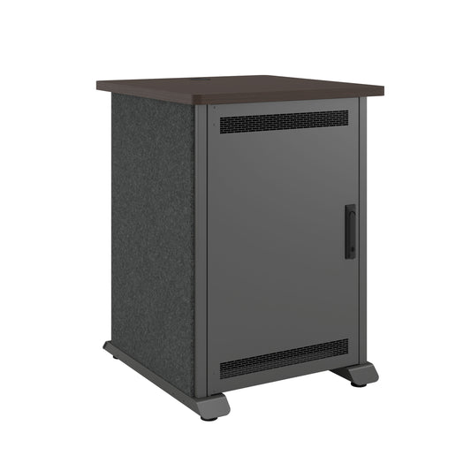 FMR-1227A3GC - Middle Atlantic - Forum Side Cart Rack 12RU 27 Deep Wilsonart Asian Night Graphite Powdercoat Charcoal Gray Felt