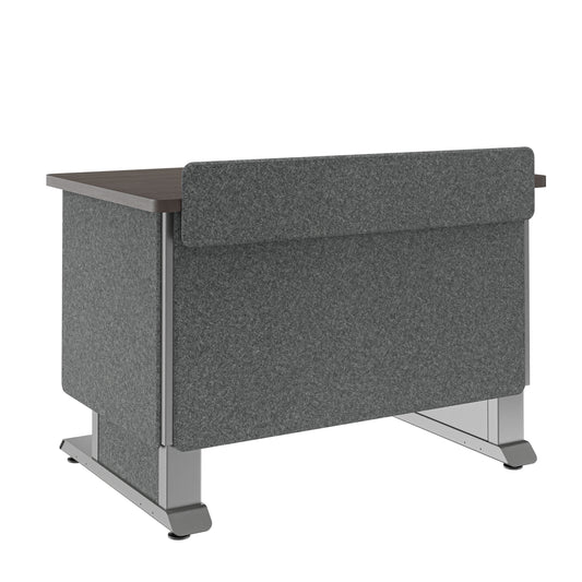 FML-42AA3GC-USC - Middle Atlantic - Forum Lectern 42 Wide Electrically Height Adjustable Wilsonart Asian Night Graphite Powdercoat Charcoal Gray Felt with Power for US Canada