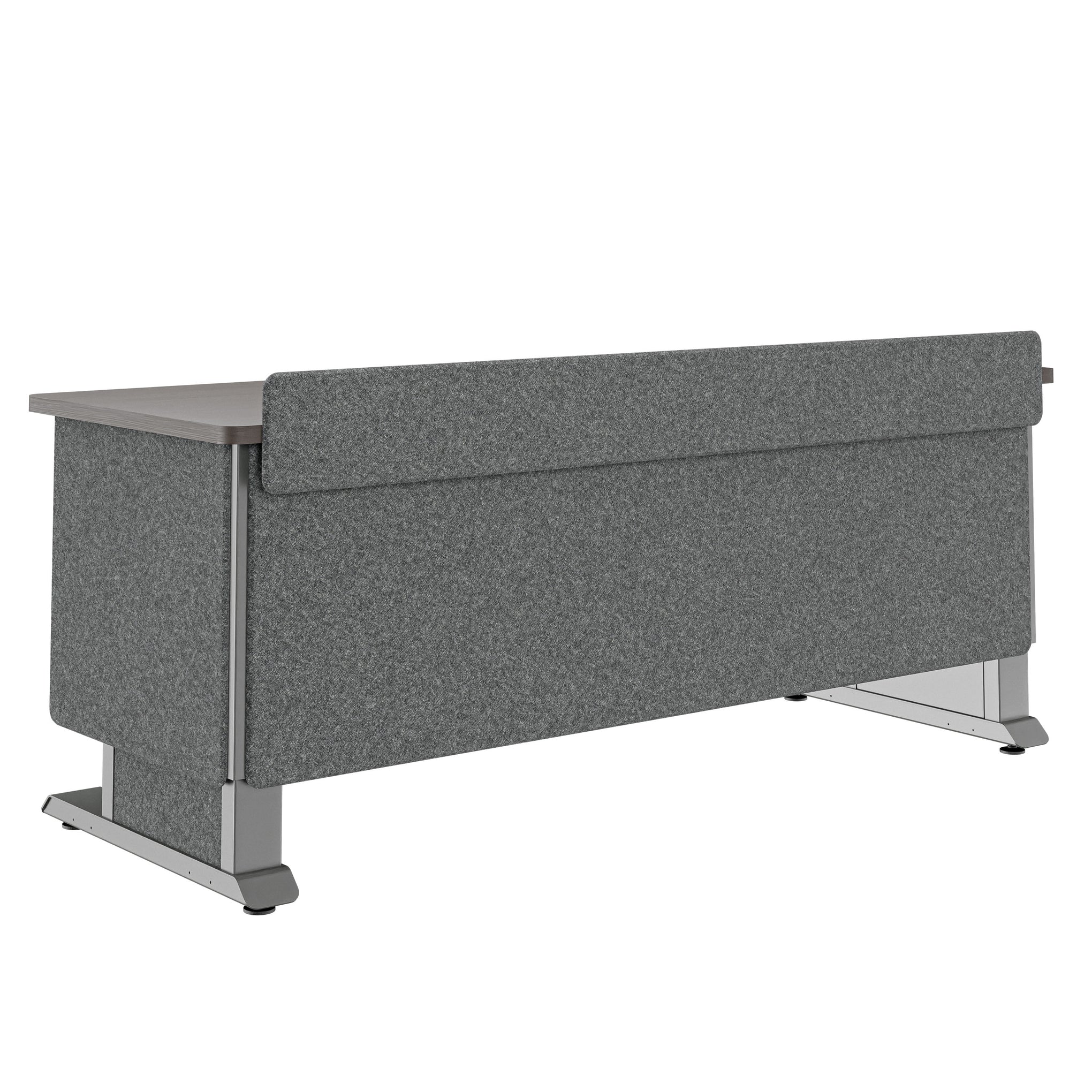 FML-72AA3GC-USC - Middle Atlantic - Forum Lectern 72 Wide Electrically Height Adjustable Wilsonart Asian Night Graphite Powdercoat Charcoal Gray Felt with Power for US Canada