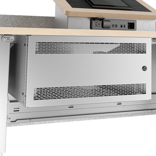 FMR-6UT6W-FD - Middle Atlantic - Forum Lectern 6RU Under Worksurface Rack in White Powdercoat