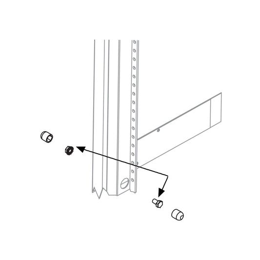 GANG-10T - Middle Atlantic - Ganging Kit Threaded for 10 Racks