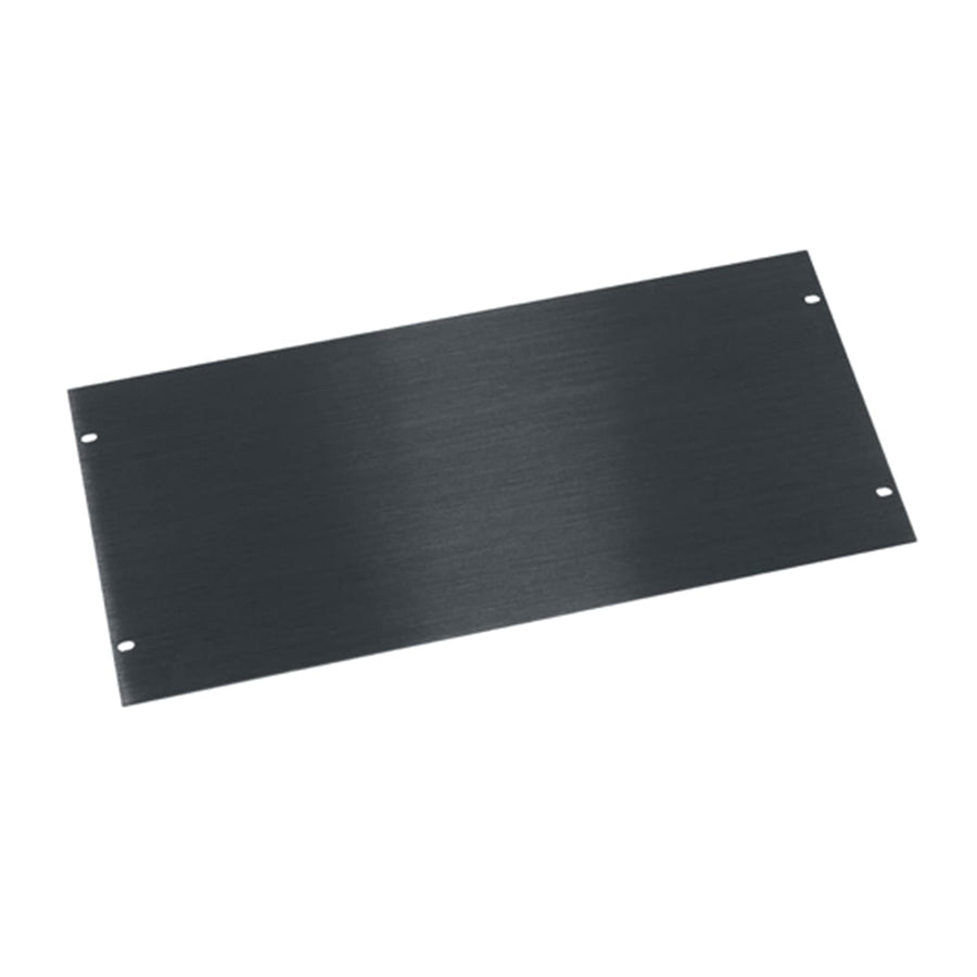 5 RU Flat Blank Rack Panel, Black Brushed and Anodized Aluminum
