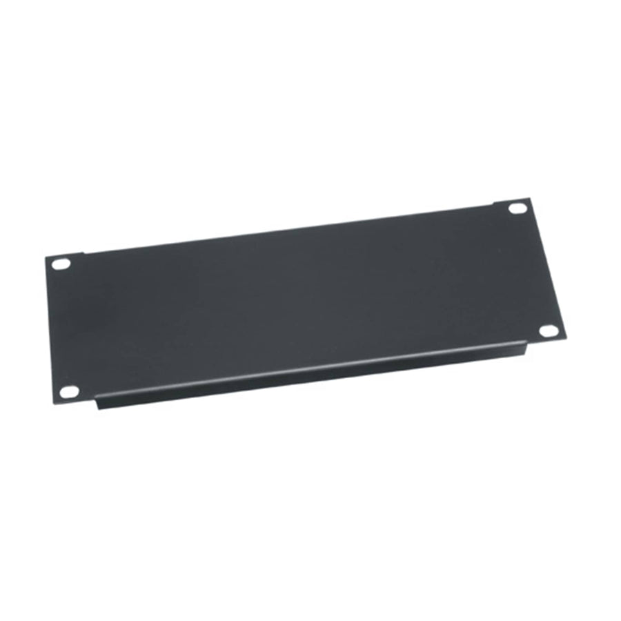 1 RU Flat Half-Rack (10" Wide) Blank Panel, Flat Blank Rack Panel, Black Brushed and Anodized Aluminum