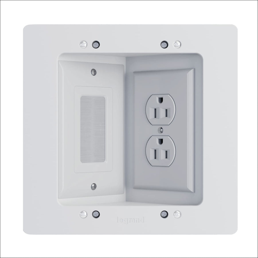 In-Wall TV Connection Kit - New Construction/Retrofit (with outlet)