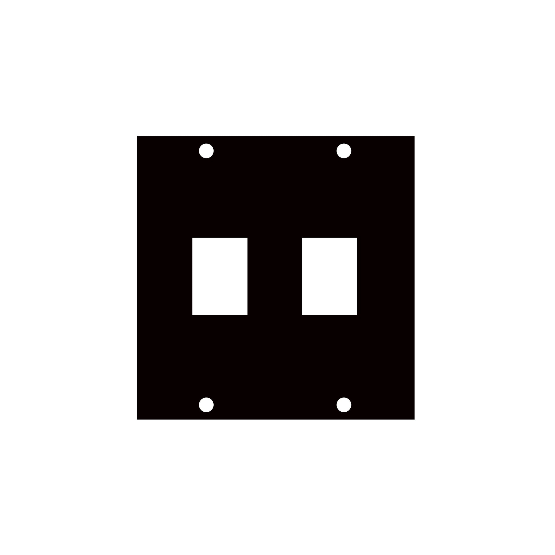 KEY-2 - Middle Atlantic - UCP Module with Two Keystone Punchouts