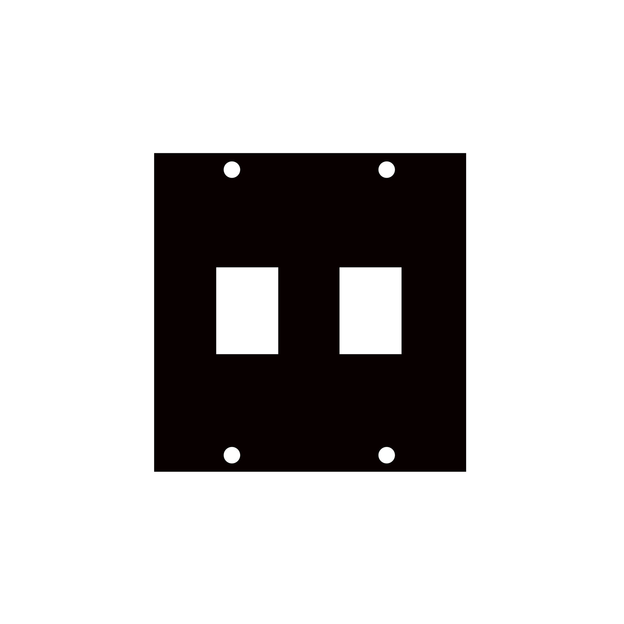 KEY-2 - Middle Atlantic - UCP Module with Two Keystone Punchouts