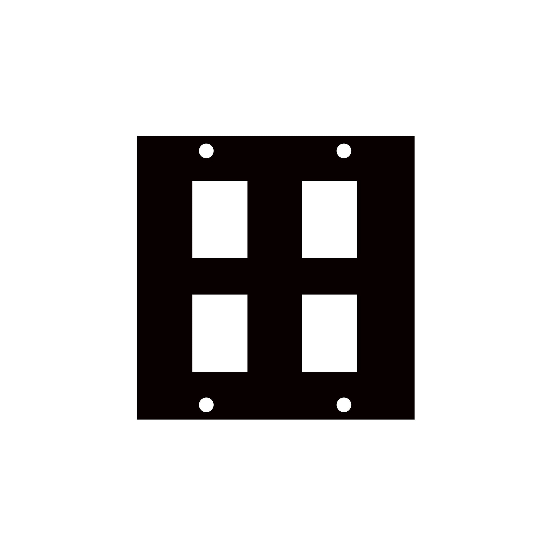 KEY-4 - Middle Atlantic - UCP Module with Four Keystone Punchouts