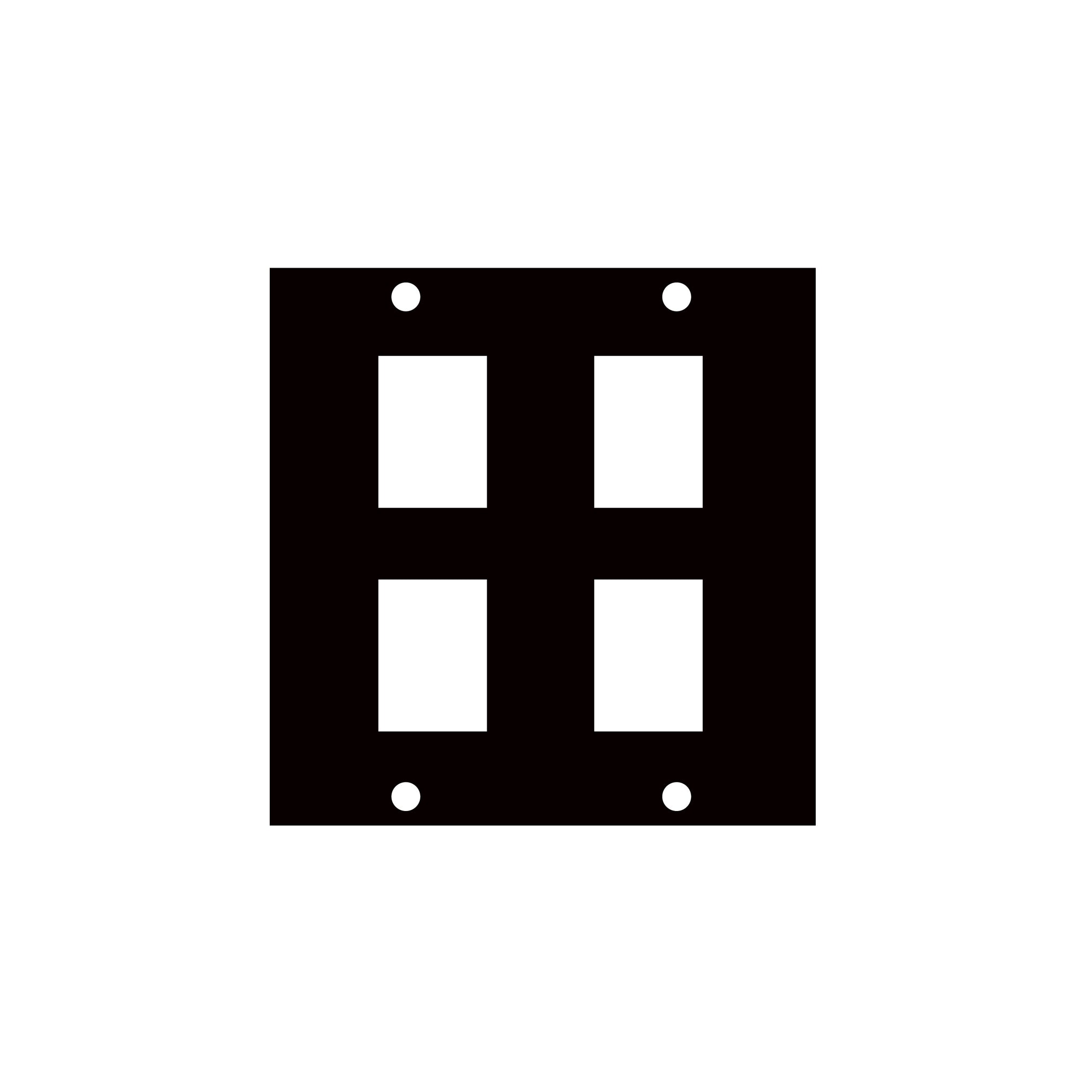 KEY-4 - Middle Atlantic - UCP Module with Four Keystone Punchouts