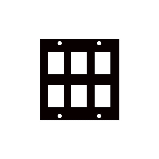 KEY-6 - Middle Atlantic - UCP Module with Six Keystone Punchouts