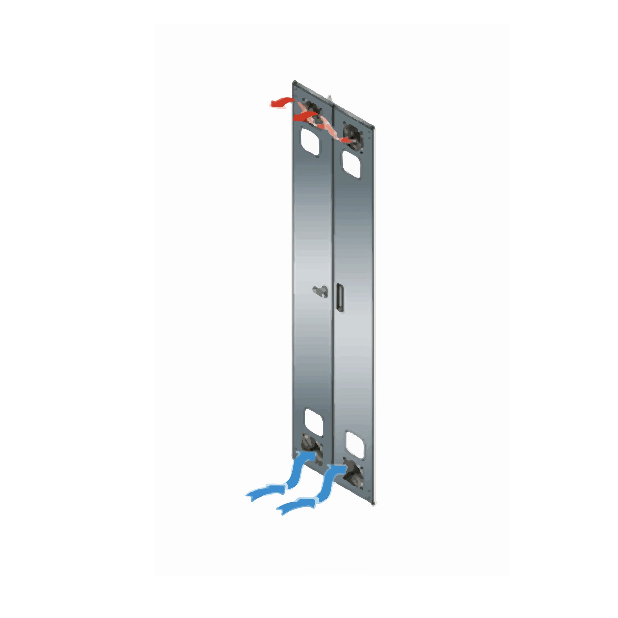 KO-CRD-VT - Middle Atlantic - KO Series Rear Door Fan Guard Kit 4 Piece for Split Rear Doors