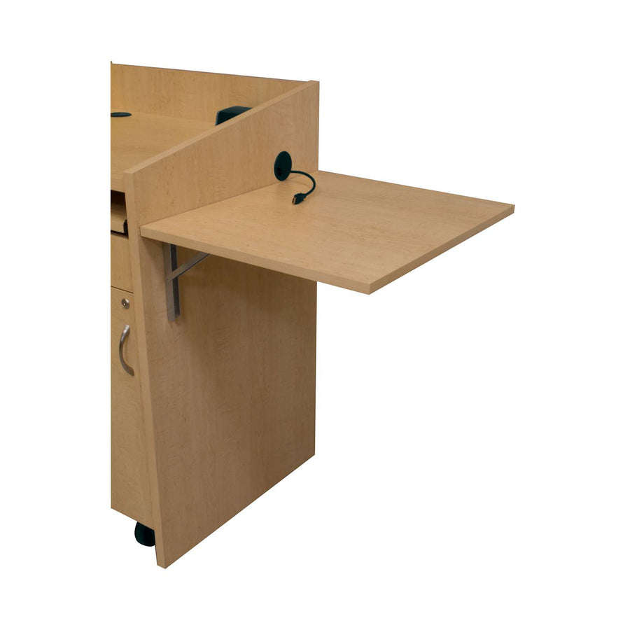 L2 Series Flip Shelf, 21 Inch Wide Knotted Maple Melamine