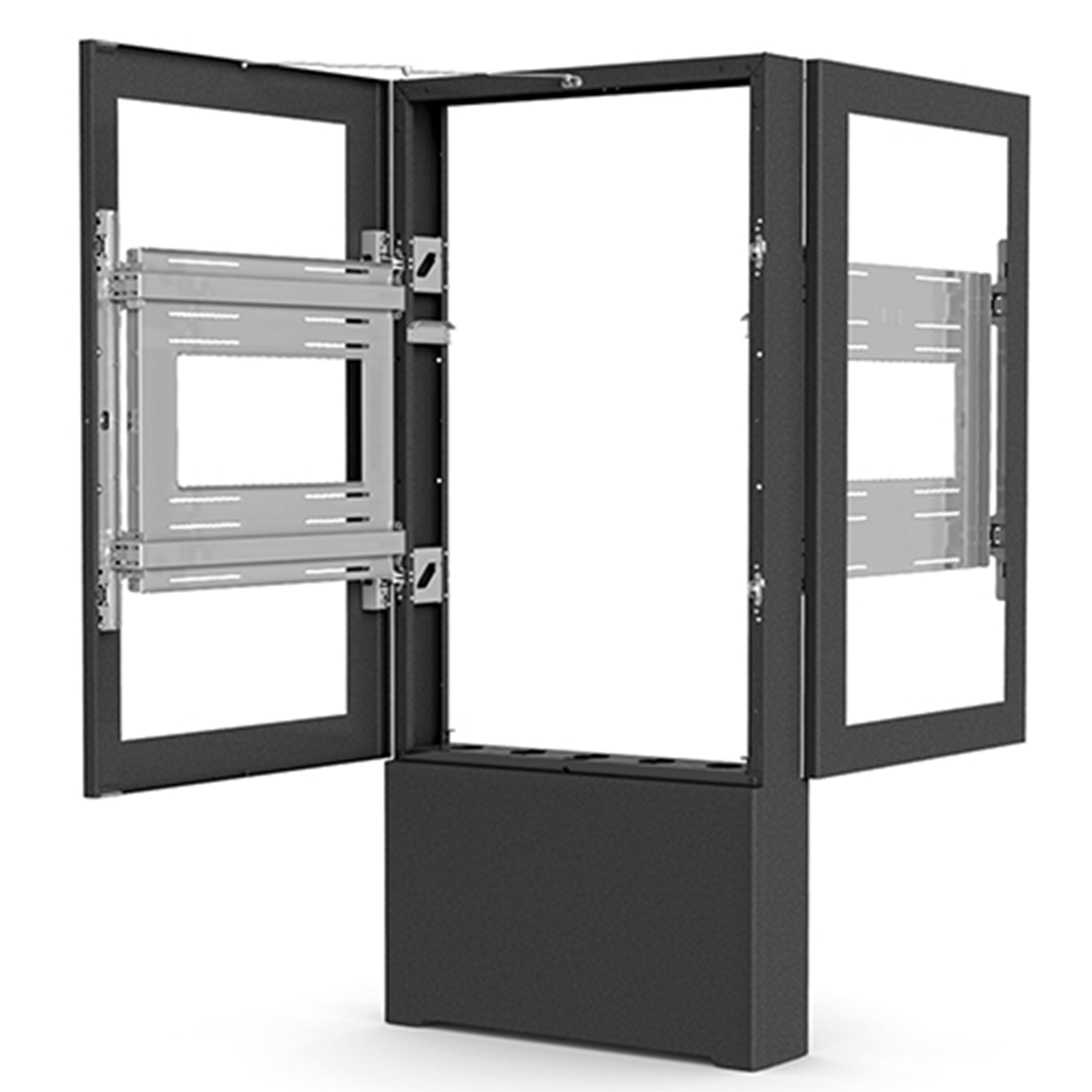 LF55UBP-B2B - Chief - Impact Floor Mounted BacktoBack Kiosk Portrait 55 Black