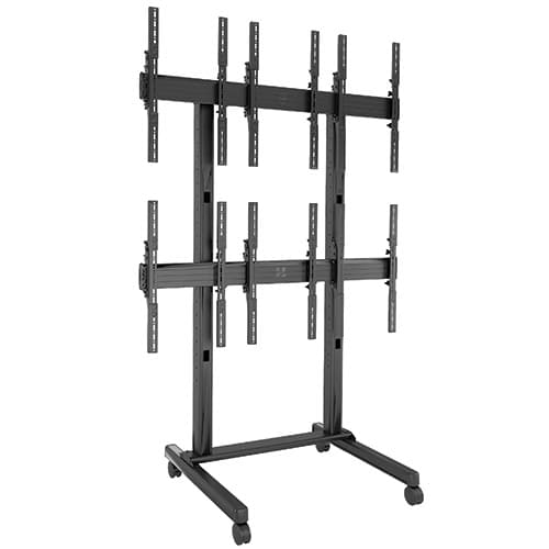 Fusion® 3 x 2 Portrait Micro-Adjustable Large Freestanding Video Wall Cart