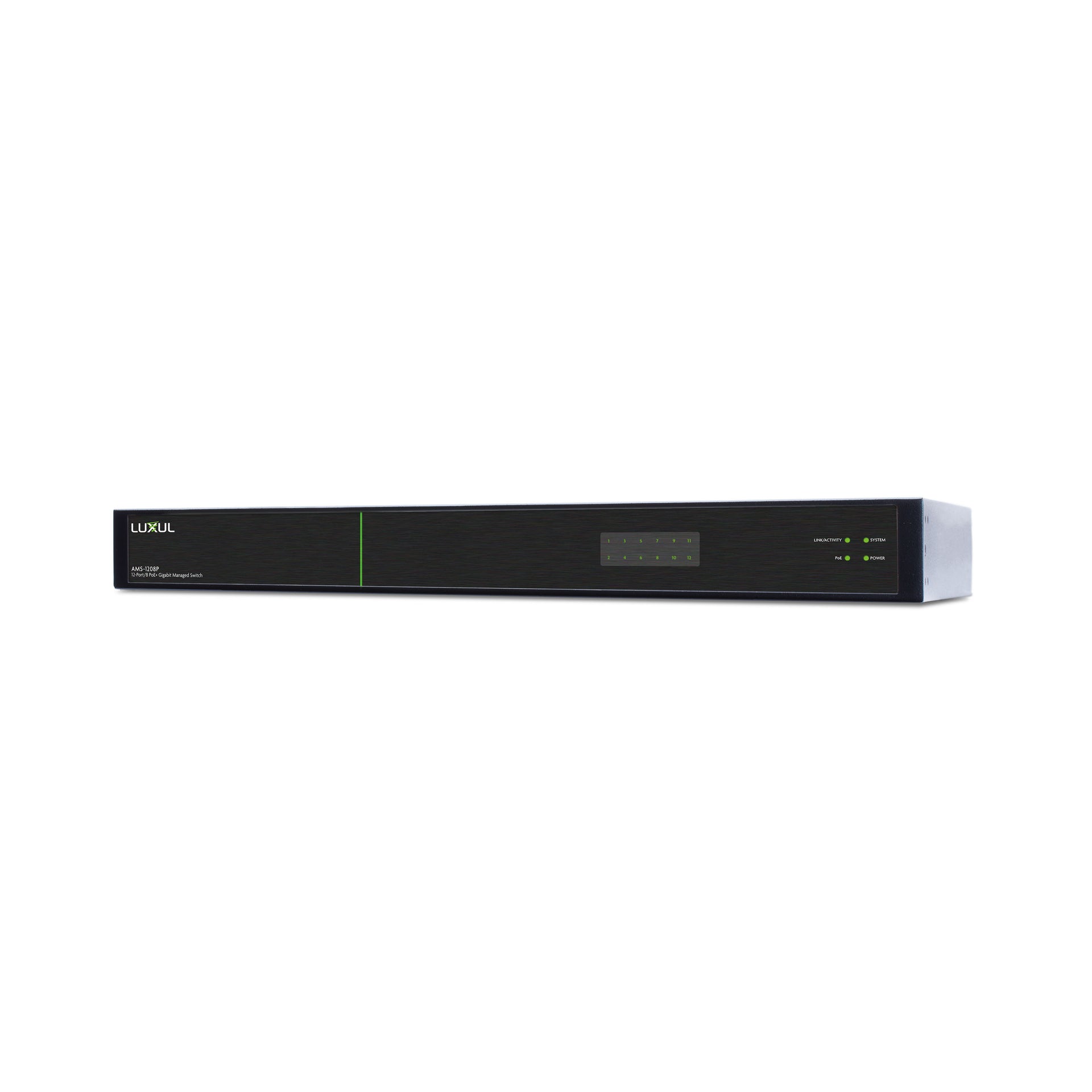 AMS-1208P - Luxul - AV Series 12 Port8 PoE Gigabit Managed Switch with US Power Cord