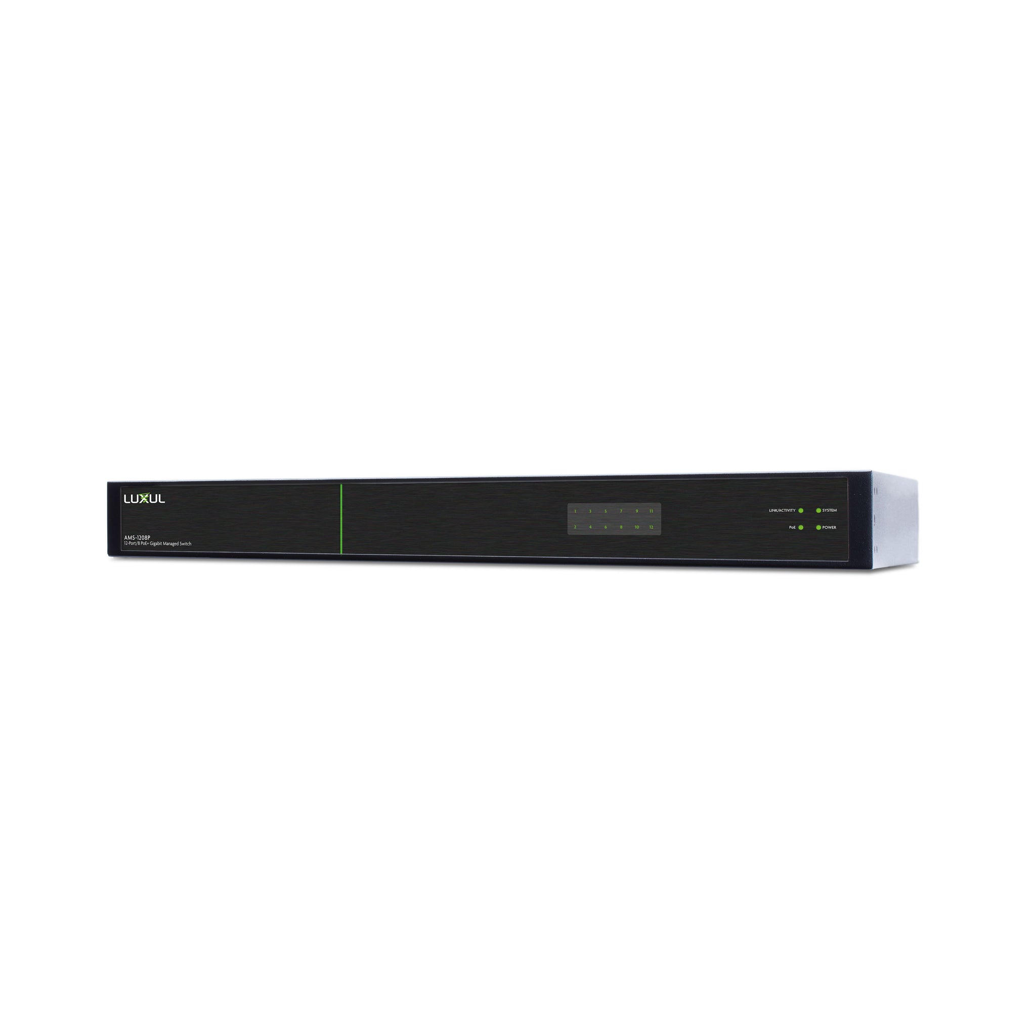 AMS-1208P - Luxul - AV Series 12 Port8 PoE Gigabit Managed Switch with US Power Cord