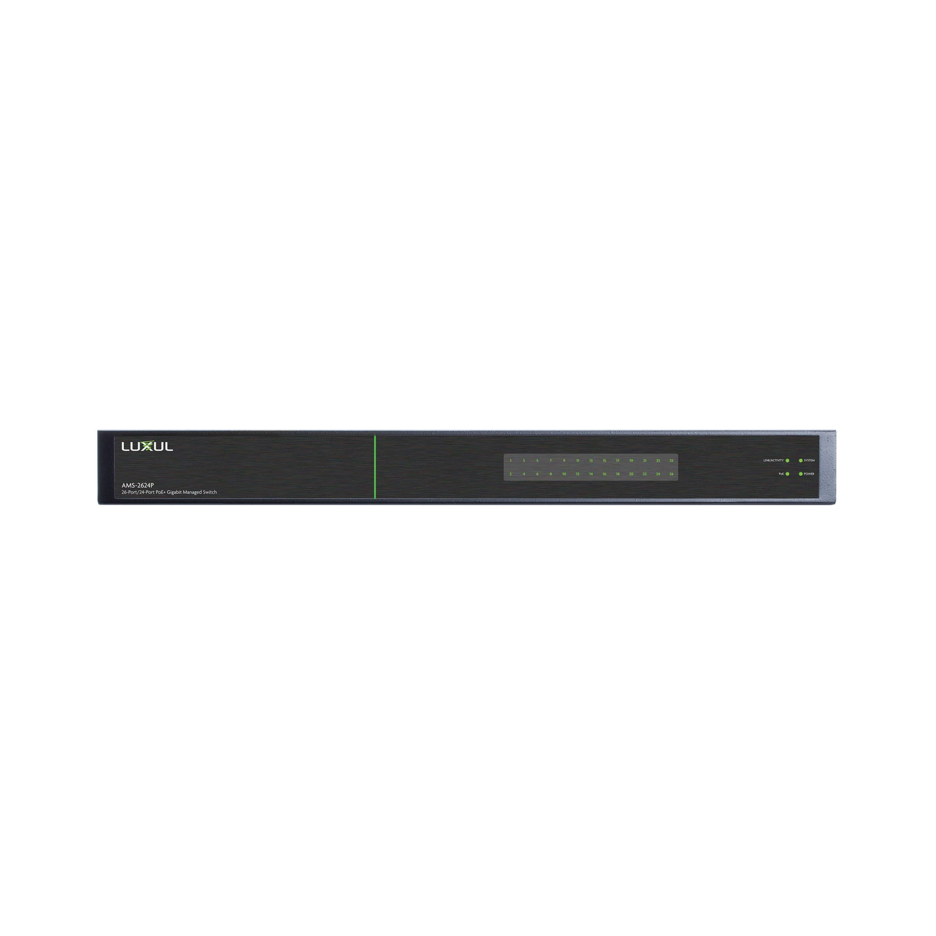AMS-2624P - Luxul - AV Series 26 Port24 PoE Gigabit Managed Switch with US Power Cord