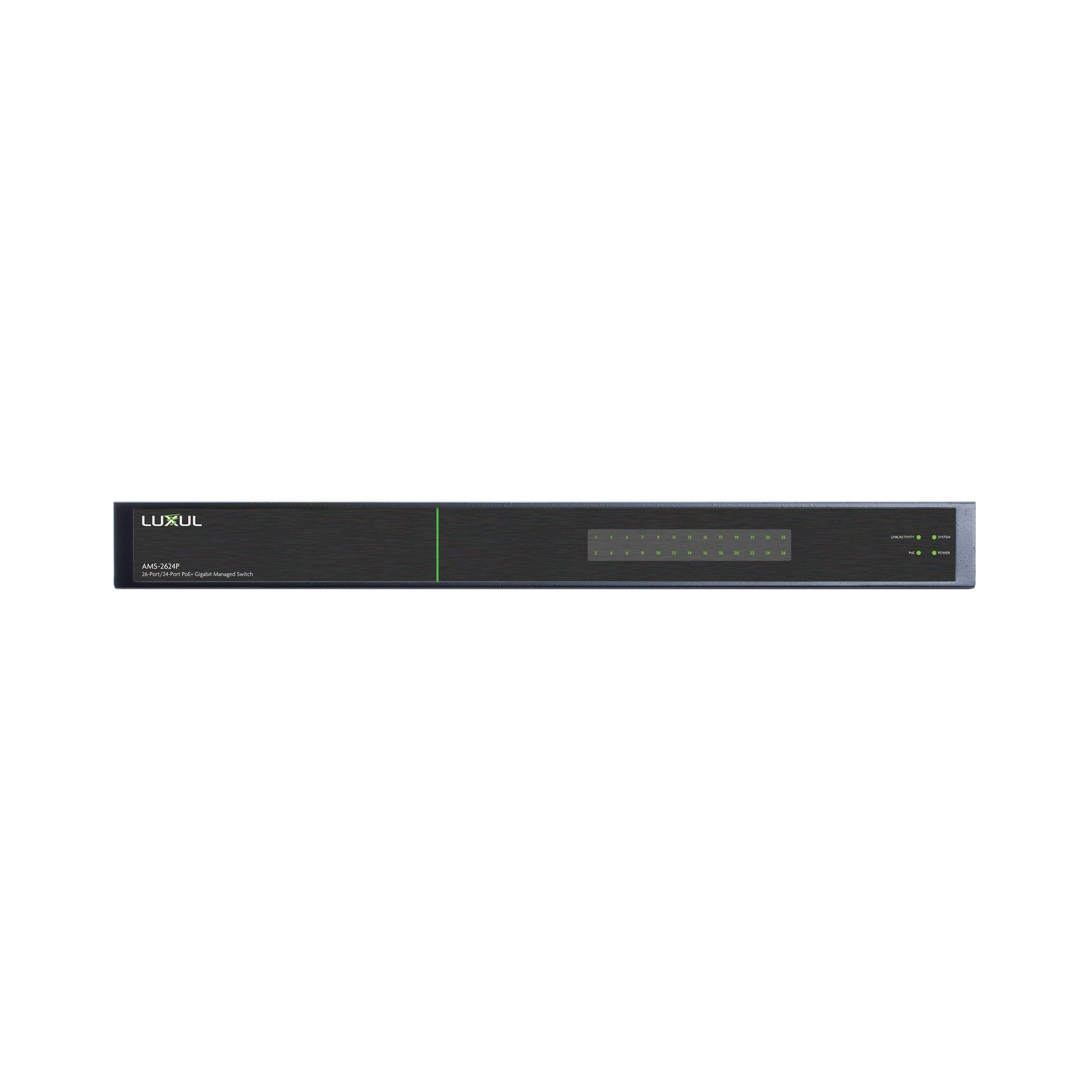 AMS-2624P - Luxul - AV Series 26 Port24 PoE Gigabit Managed Switch with US Power Cord