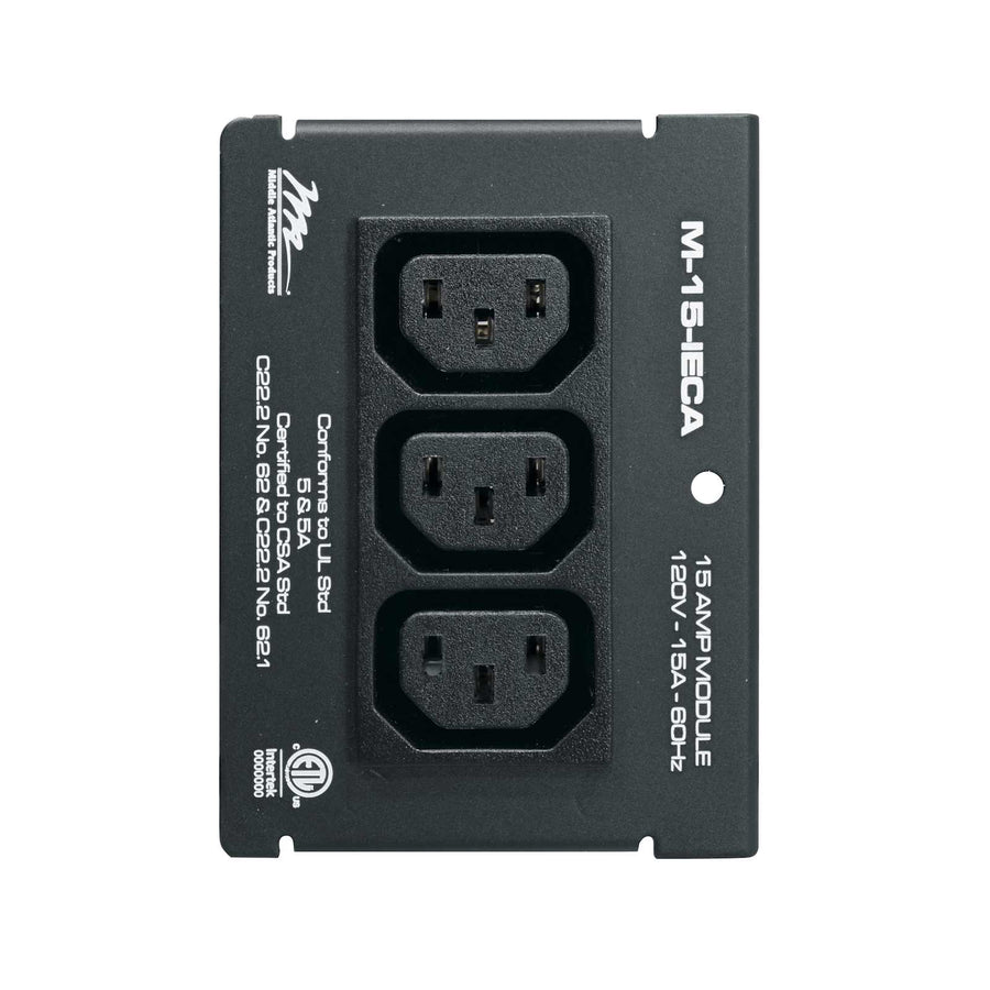 MPR Module, 15A, Duplex 3-Gang IEC