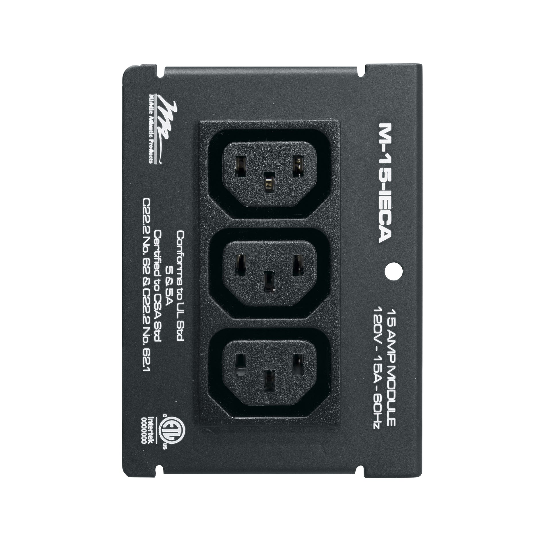 M-15-IECA - Middle Atlantic - MPR Module 15A Duplex 3Gang IEC