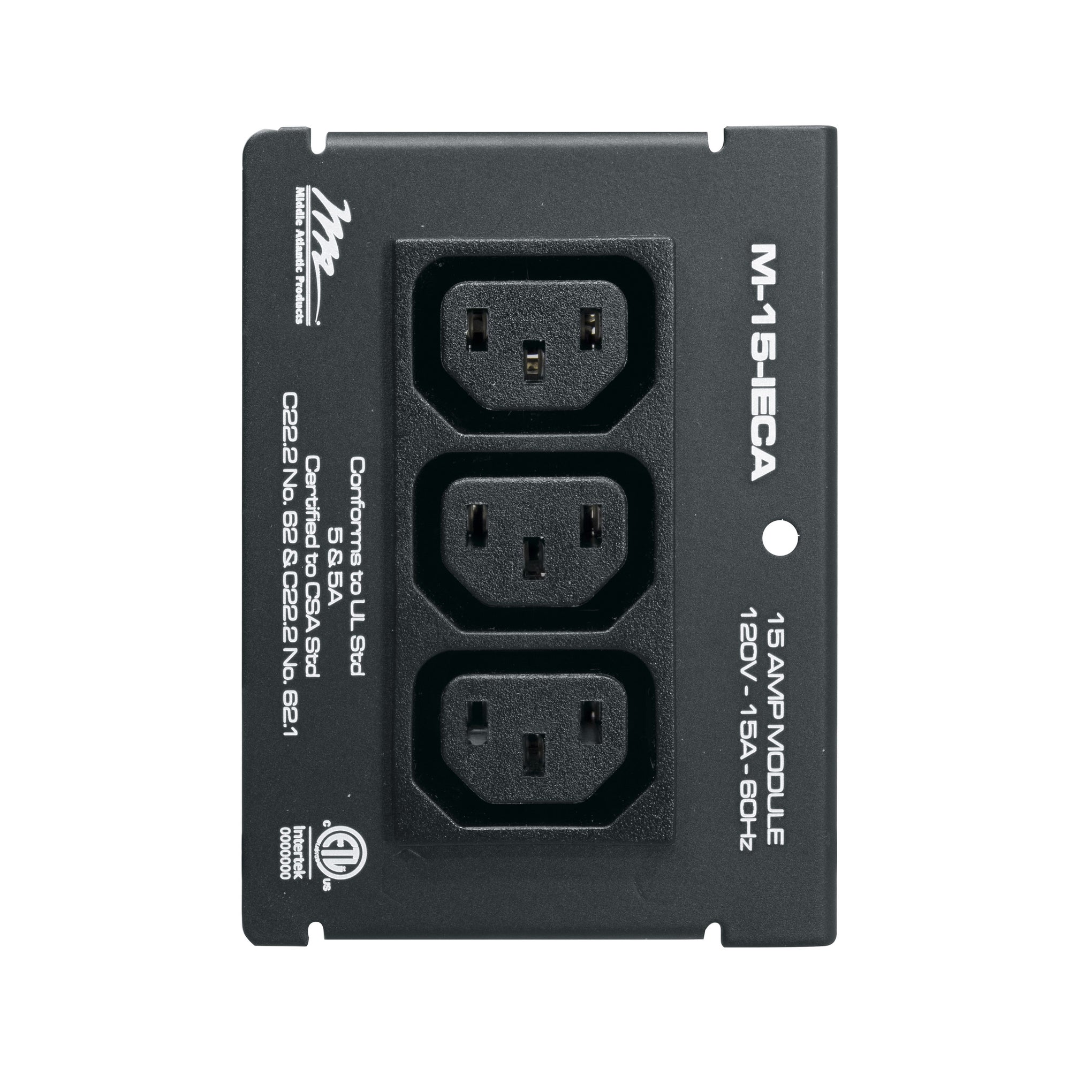 M-15-IECA - Middle Atlantic - MPR Module 15A Duplex 3Gang IEC