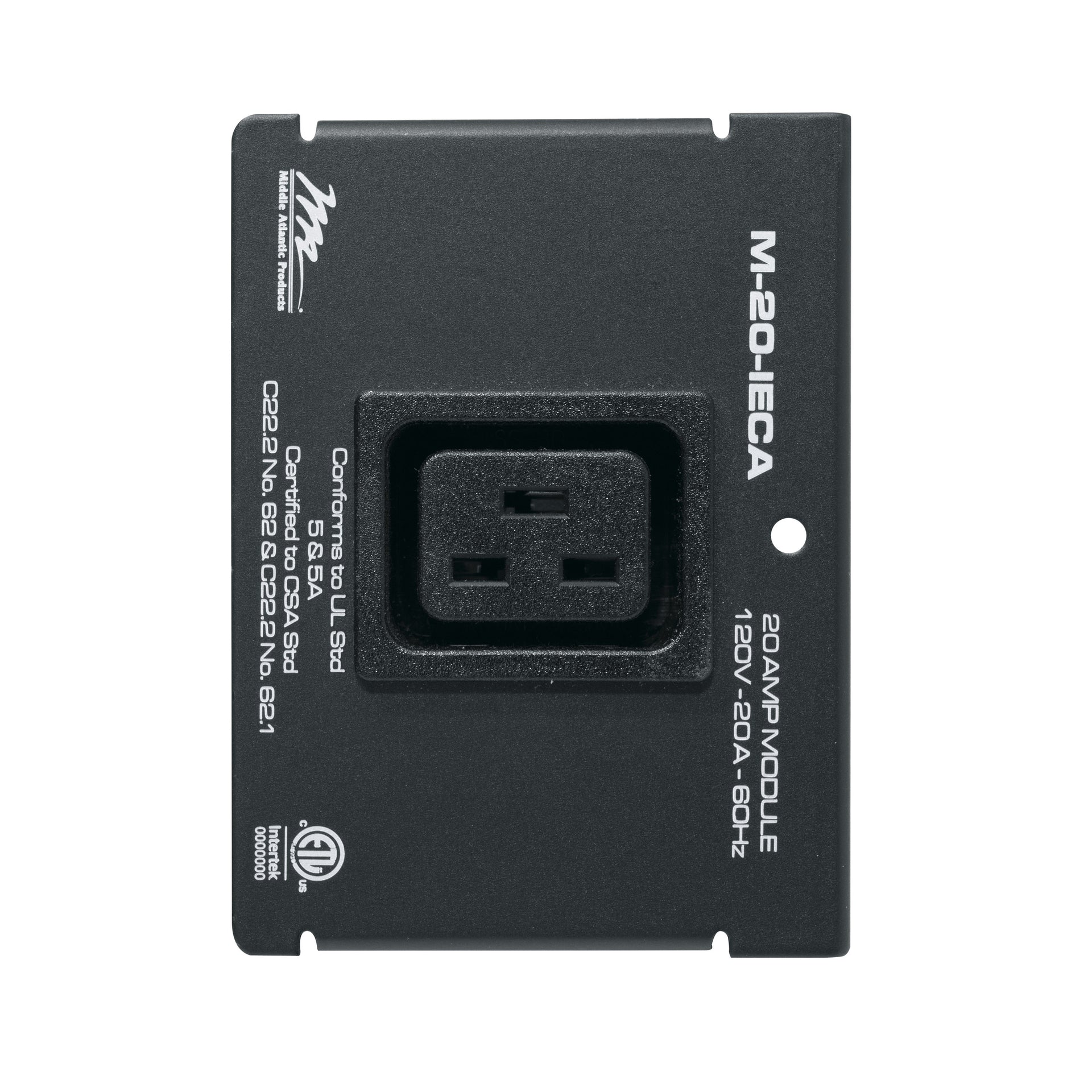 M-20-IECA - Middle Atlantic - MPR Module 20A Duplex 1Gang IEC