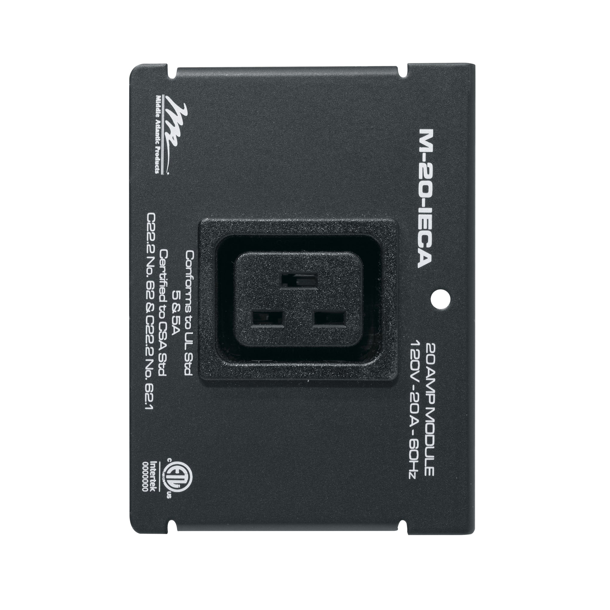 M-20-IECA - Middle Atlantic - MPR Module 20A Duplex 1Gang IEC