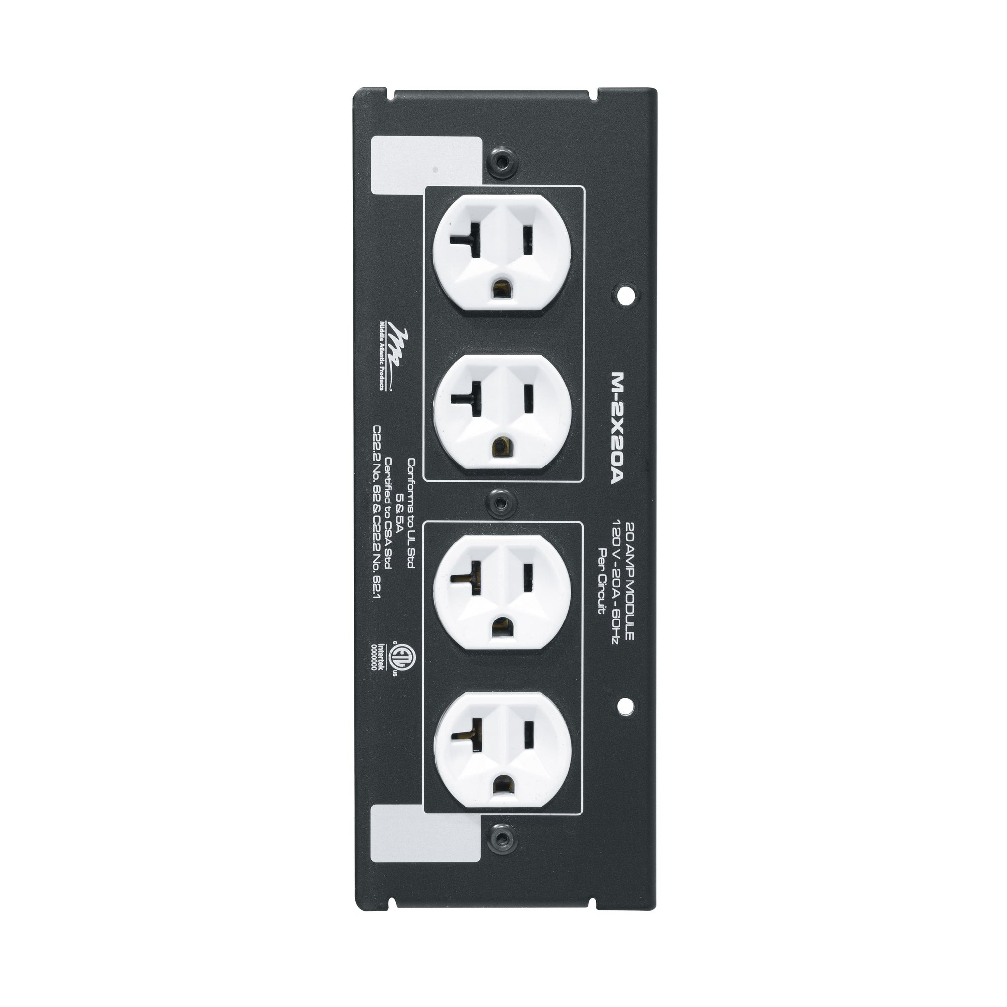M-2X20A - Middle Atlantic - MPR Module 20A Double Duplex